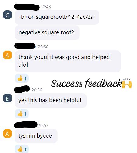 Live Group Lesson Feedback - Square Roots Success